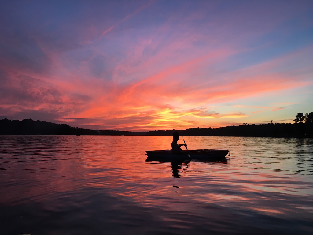 sunset kayak